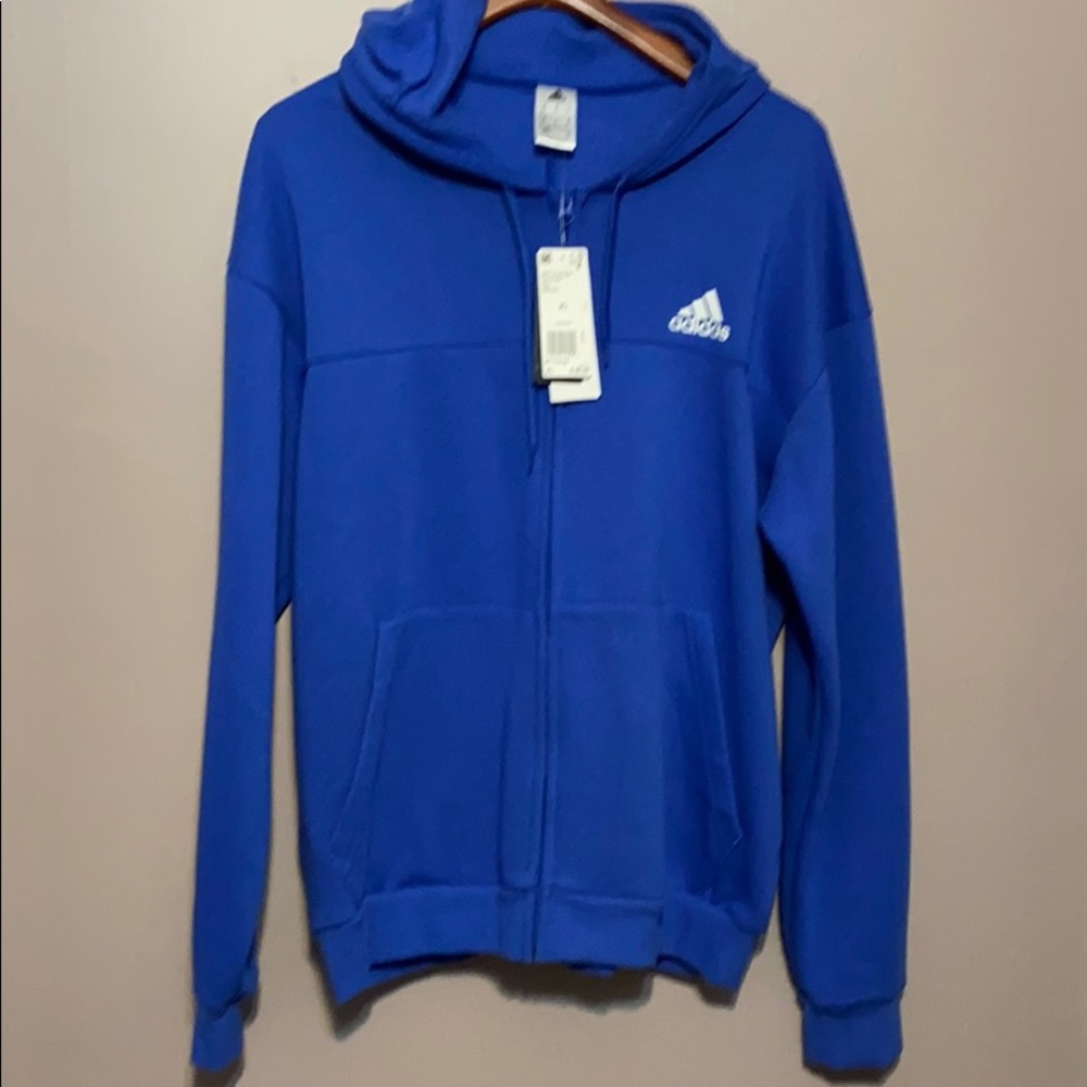 Royal blue Adidas zip up  hoodie🦋